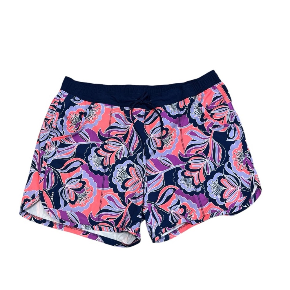 Lands End Hibiscus Floral Shorts